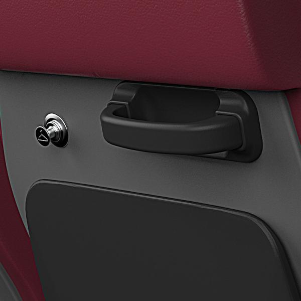 Grab handle and retractable coat hook