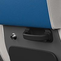 Grab handle and retractable coat hook