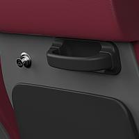 Grab handle and retractable coat hook